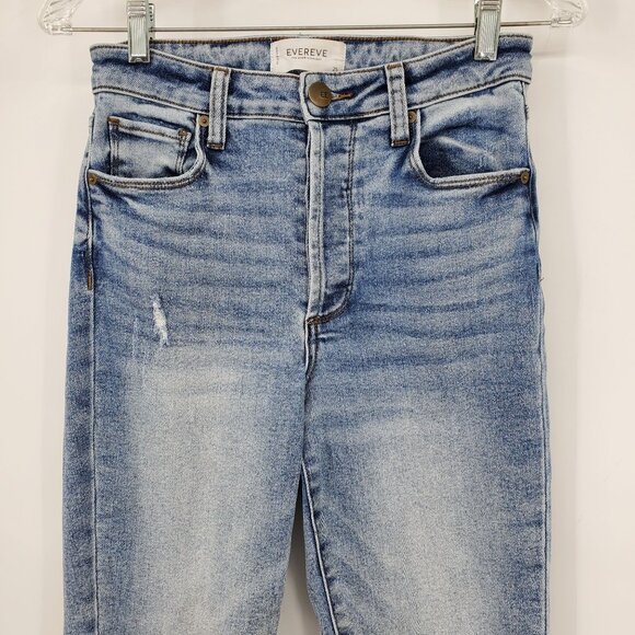 Evereve The Ever Fit High Rise Straight Women's Button Fly Denim Jeans Size 25 - Picture 4 of 11